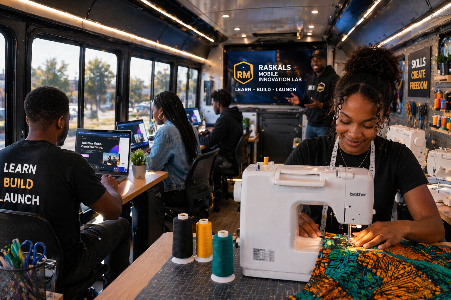 Raskals Mobile Innovation Lab bus exterior